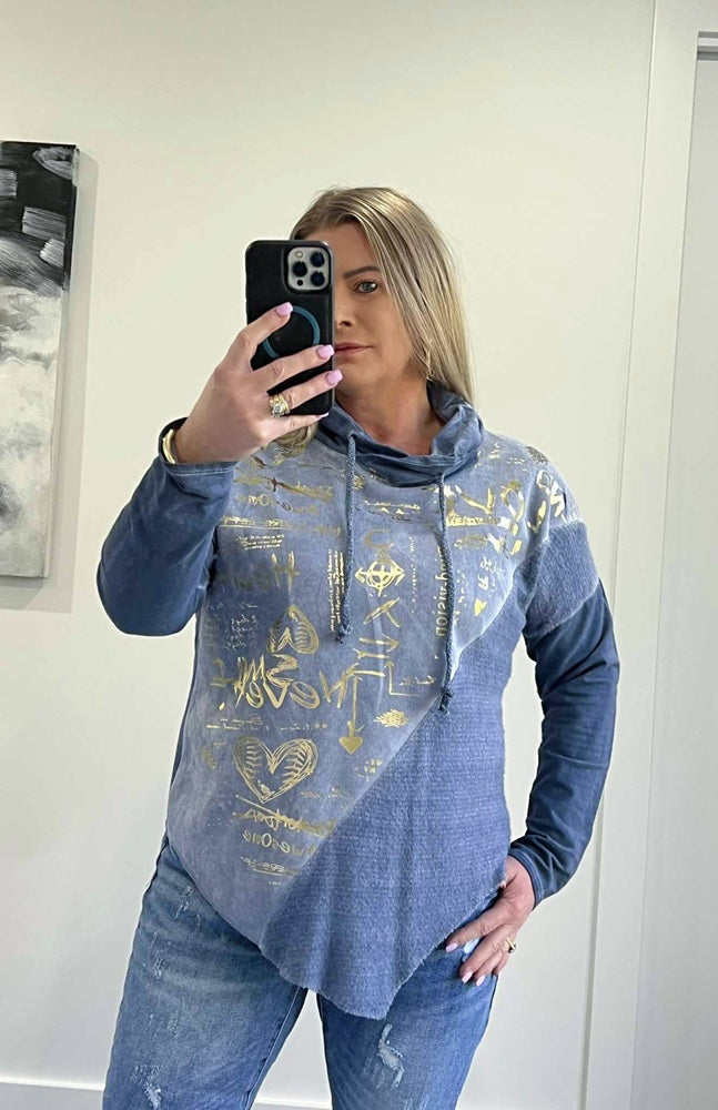 Milly Metallic Print Sweat
