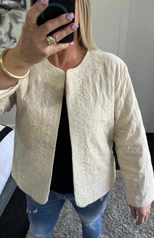 Cornelli Stitch Quilt Jacket