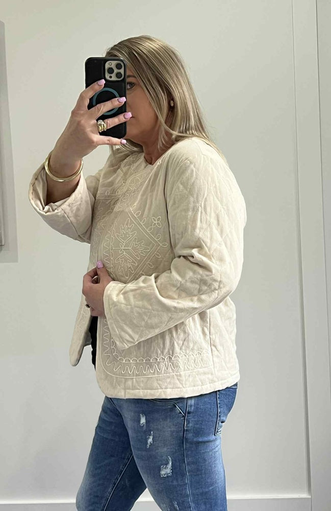 Cornelli Stitch Quilt Jacket