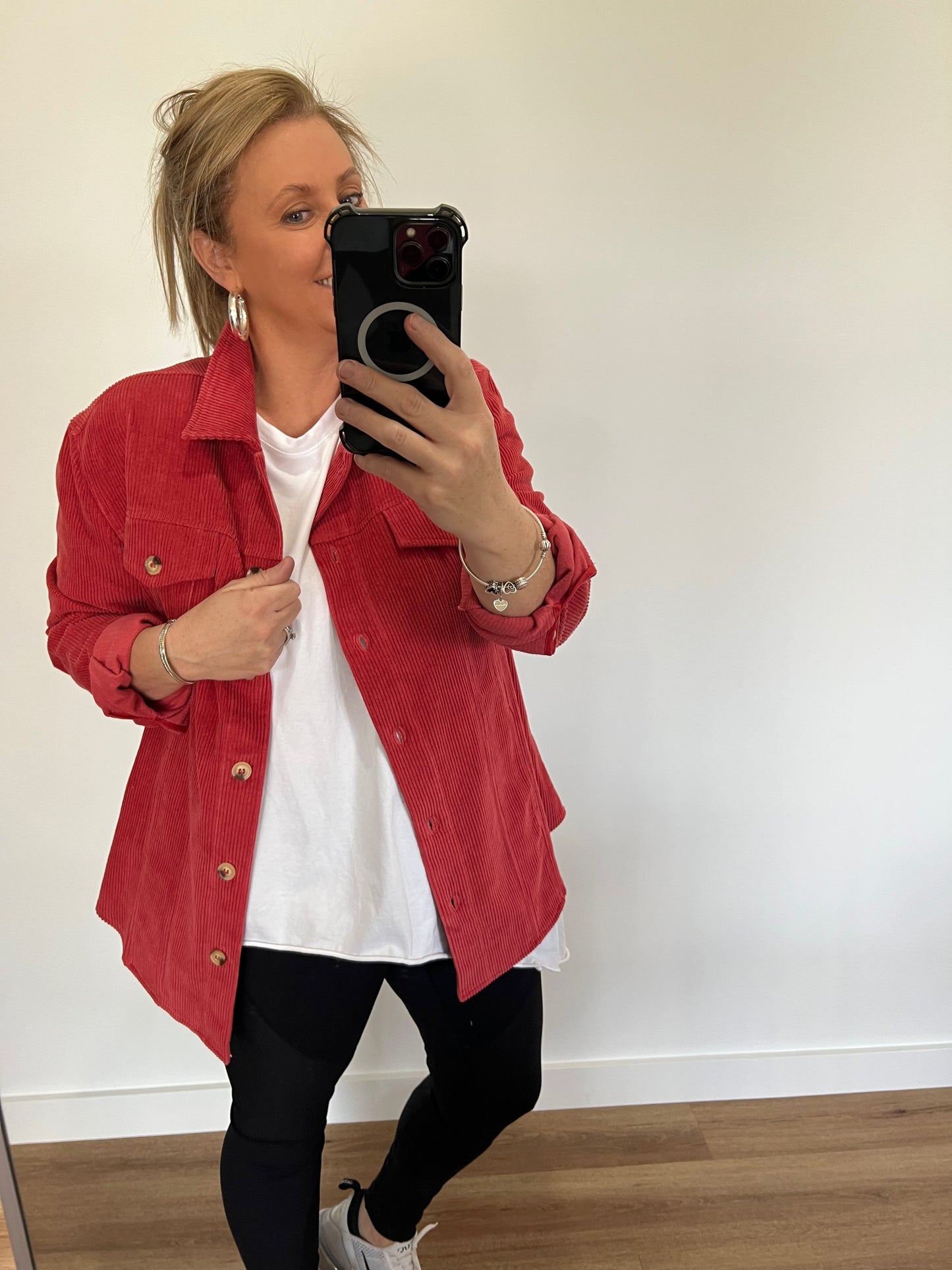 Conny Cord Jacket - Coral