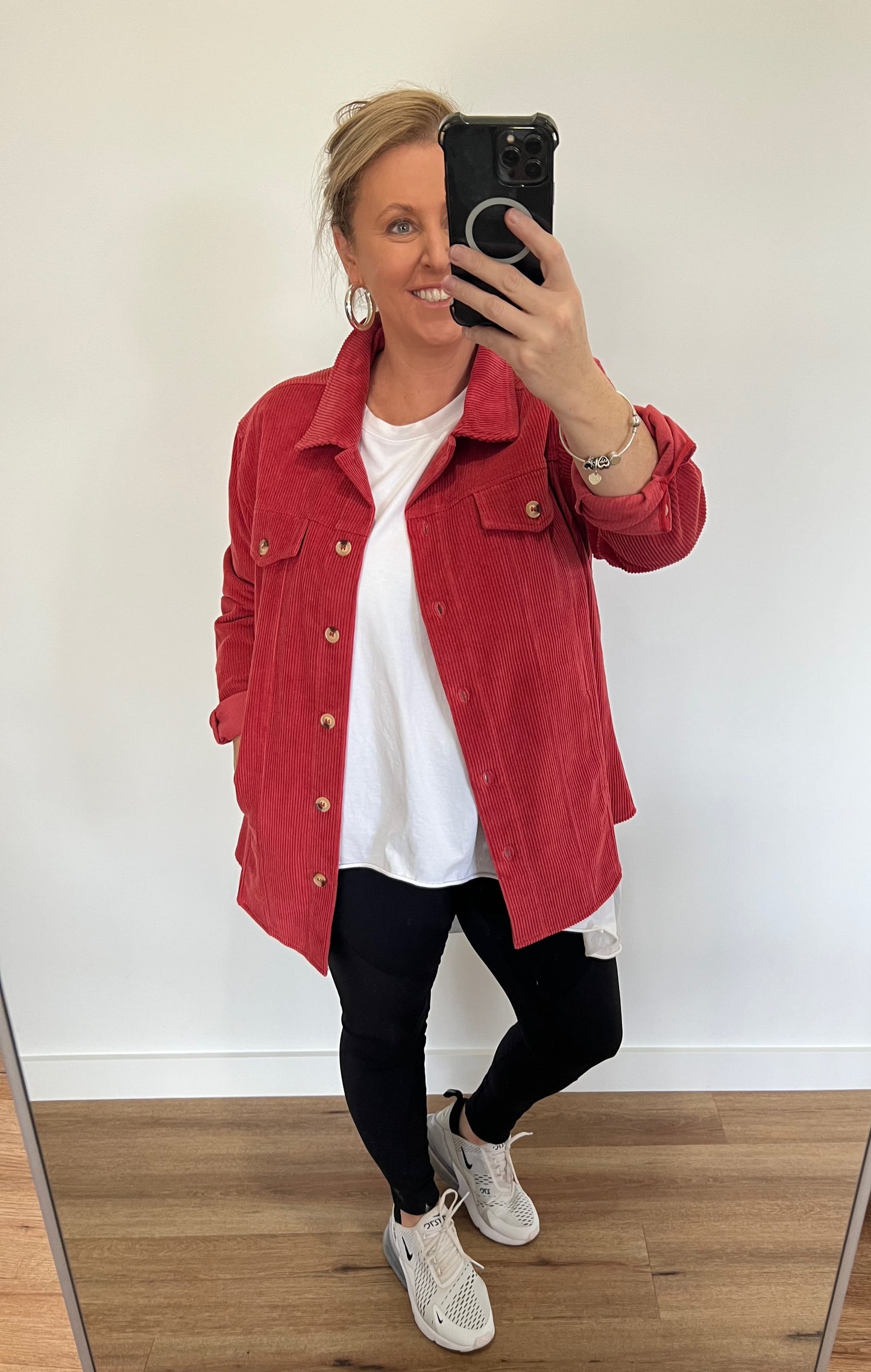 Conny Cord Jacket - Coral