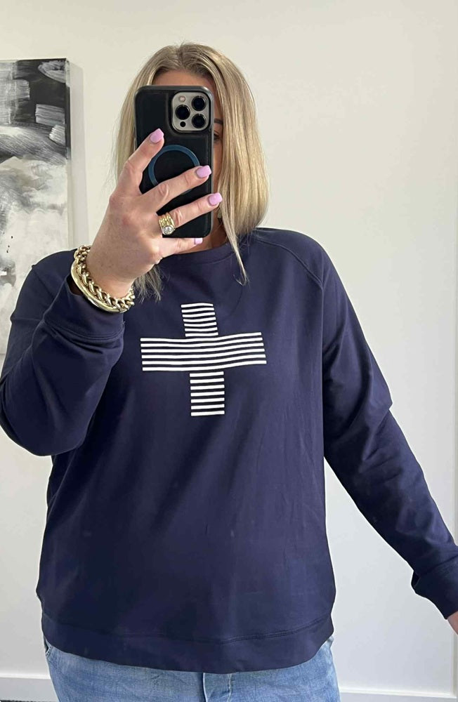 French Terry Print Crew