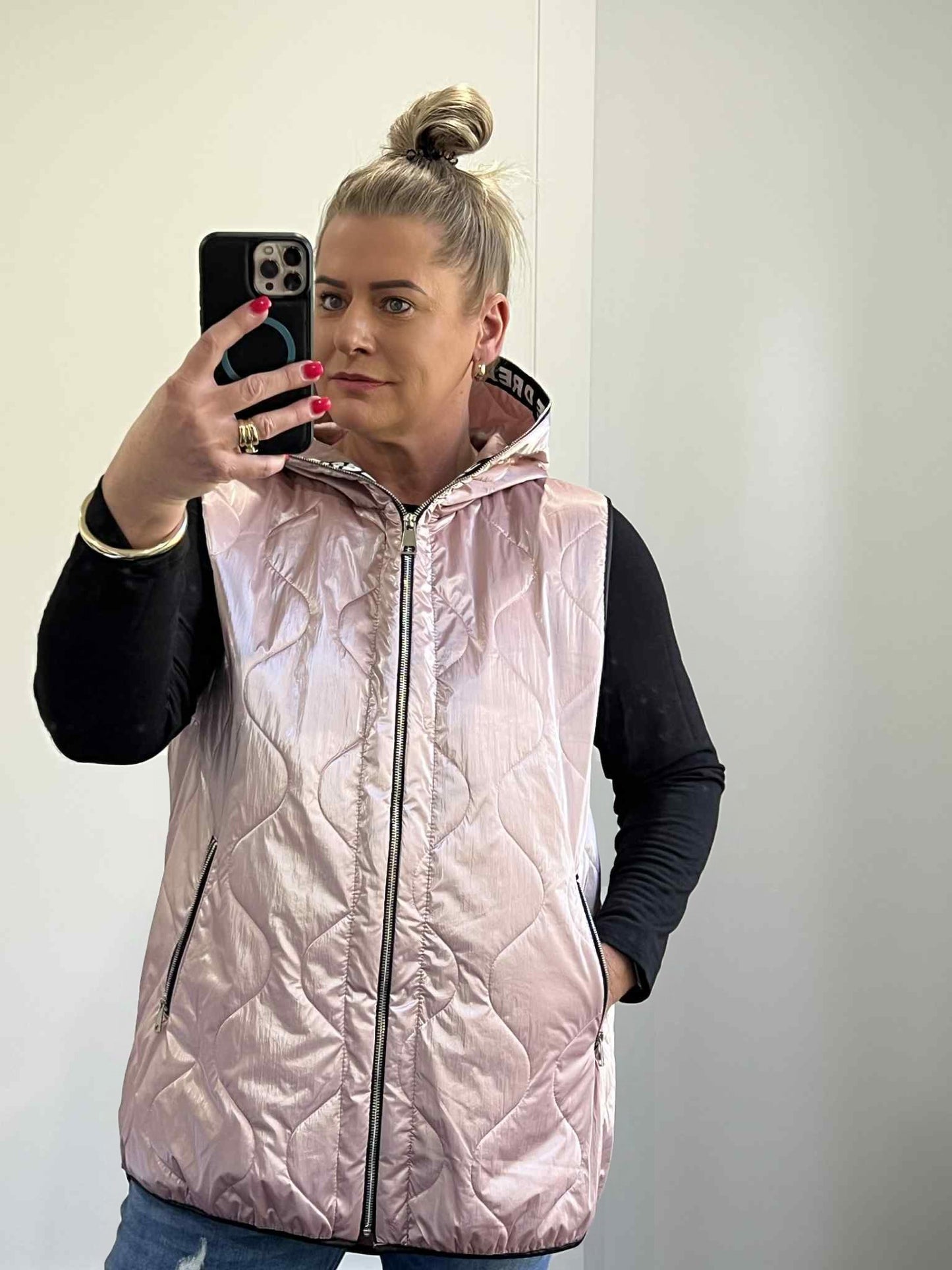 Misty Vest - Pink Metallic