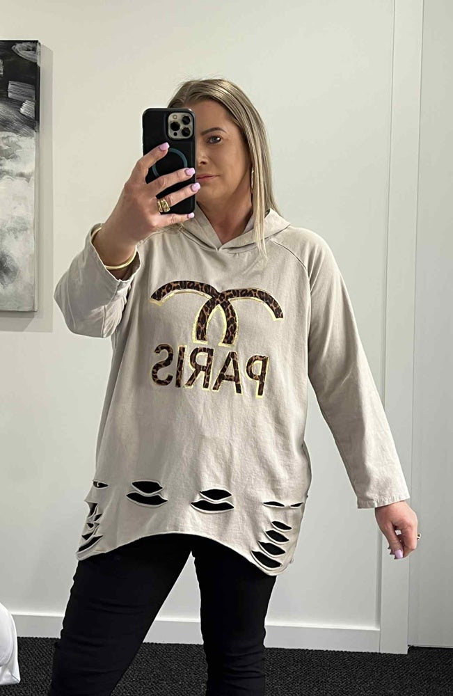 Paris Cutout Hoodie