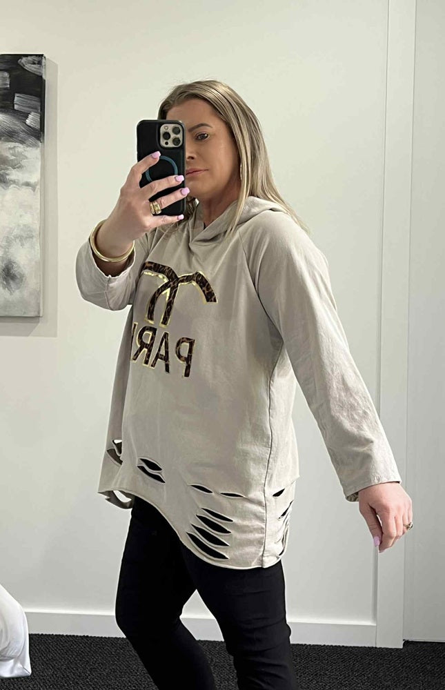 Paris Cutout Hoodie