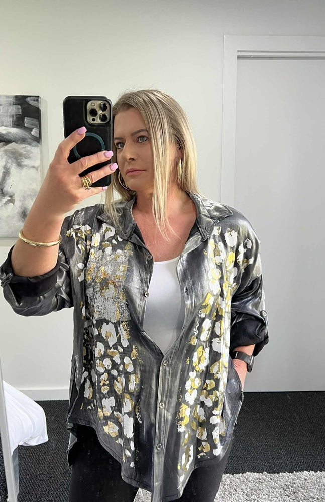Shimmer Leopard Splash Shirt