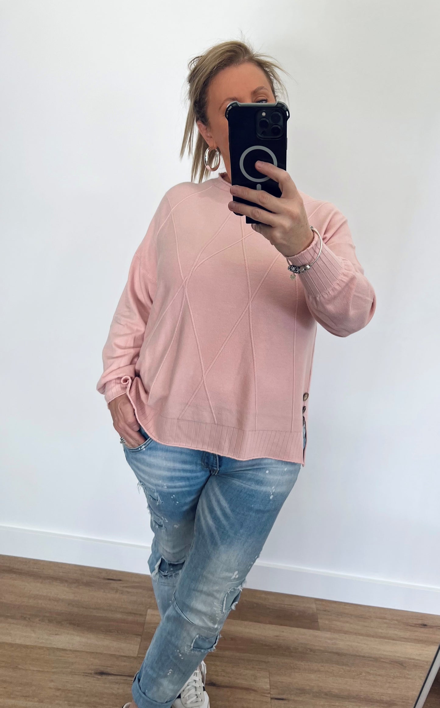 Penny Side Button Knit