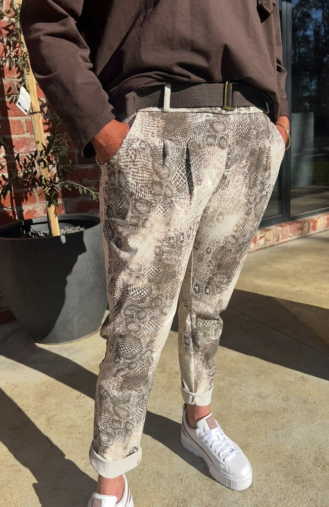 Betsy Belted Snake Pant