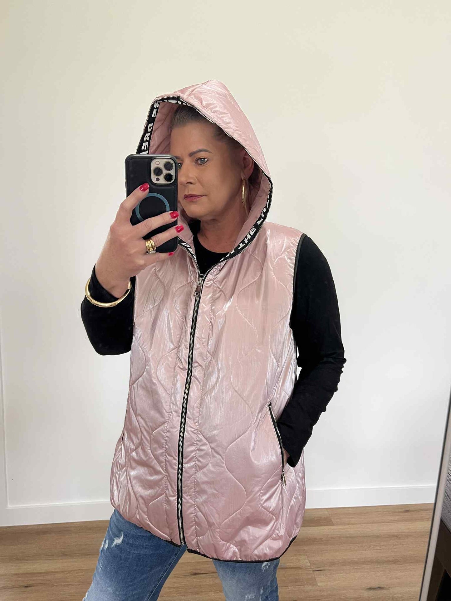 Misty Vest - Pink Metallic