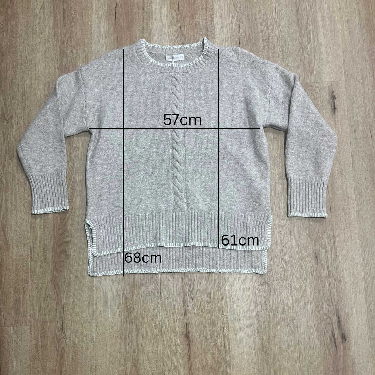 Kelly Cable Blanket Stitch Jumper