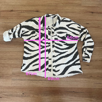 Lola Light Weight Zebra Shacket