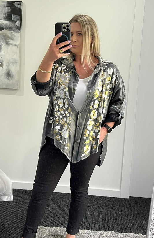 Shimmer Leopard Splash Shirt