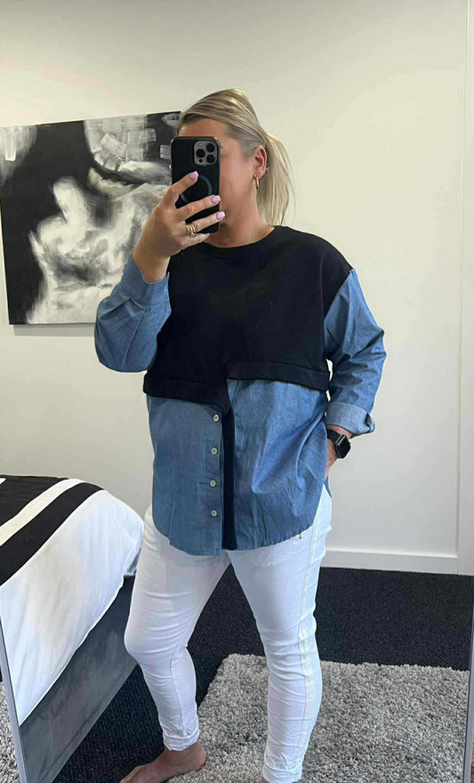 Caddy Two in One Top - Black