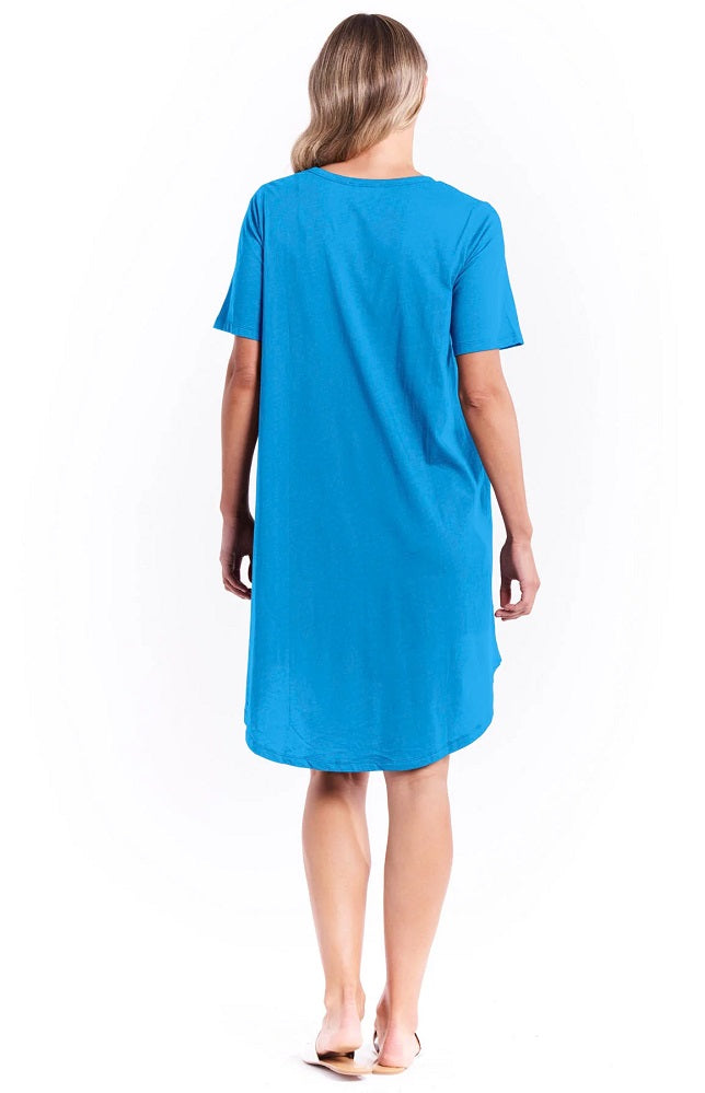 Nyree Dress - Malibu Blue