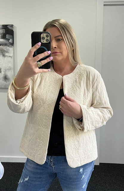 Cornelli Stitch Quilt Jacket