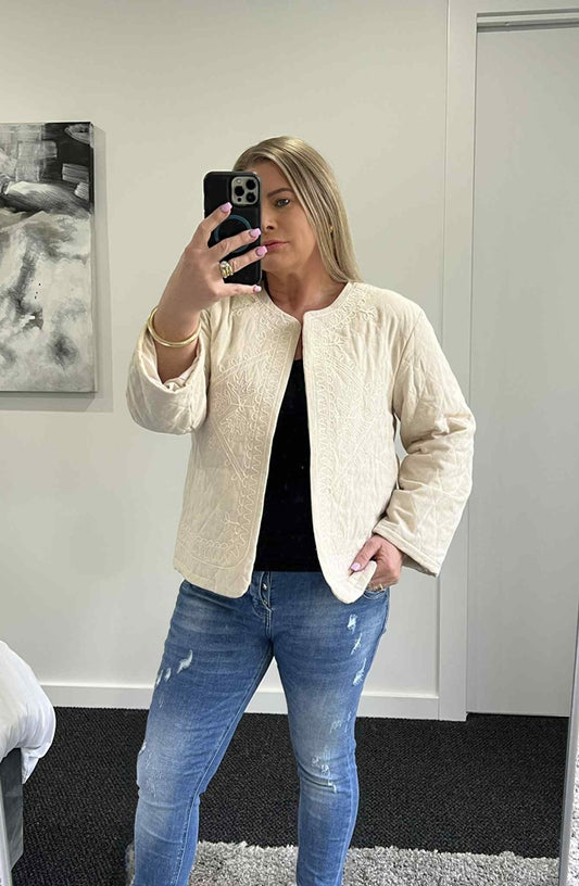Cornelli Stitch Quilt Jacket
