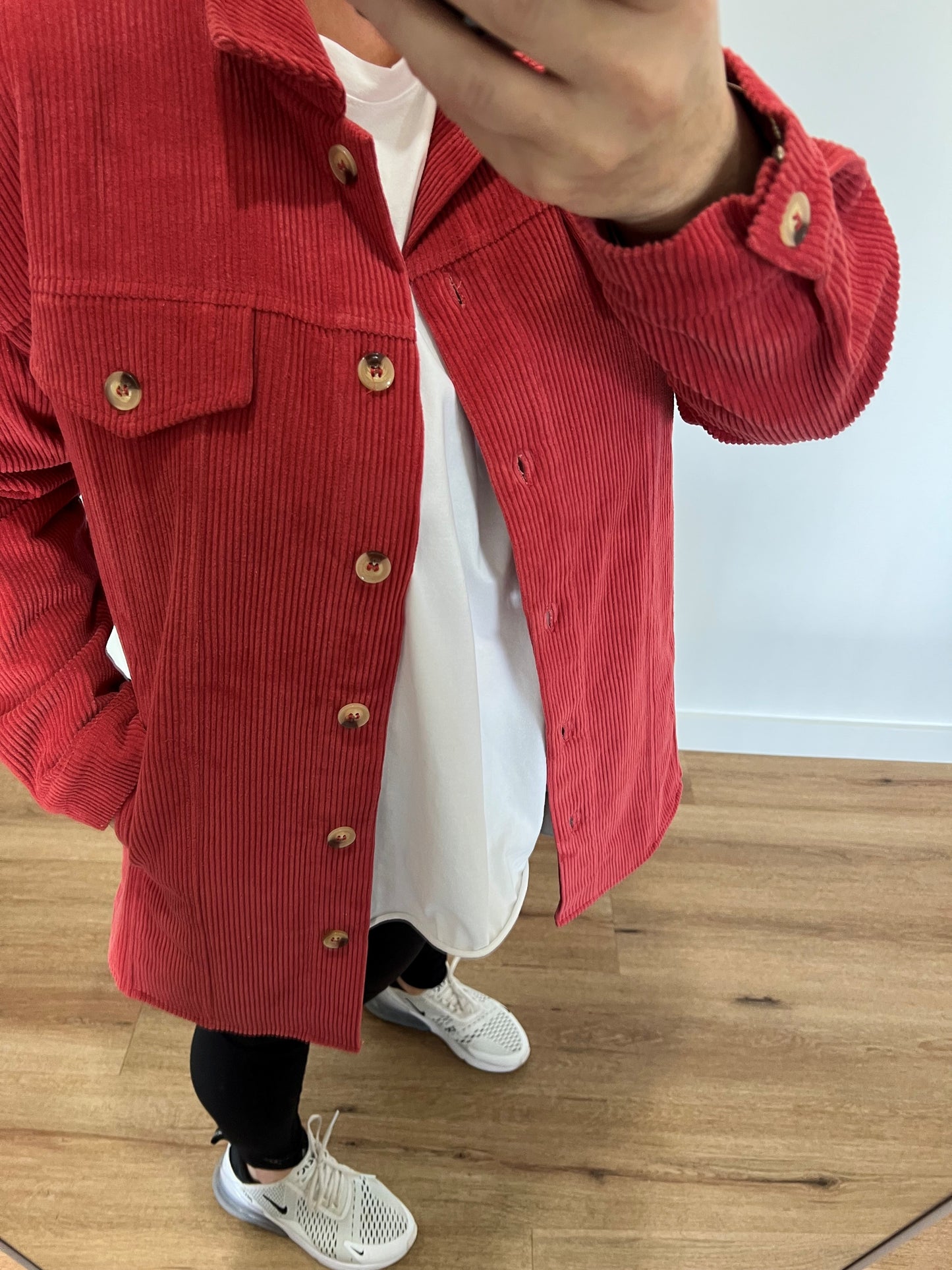 Conny Cord Jacket - Coral