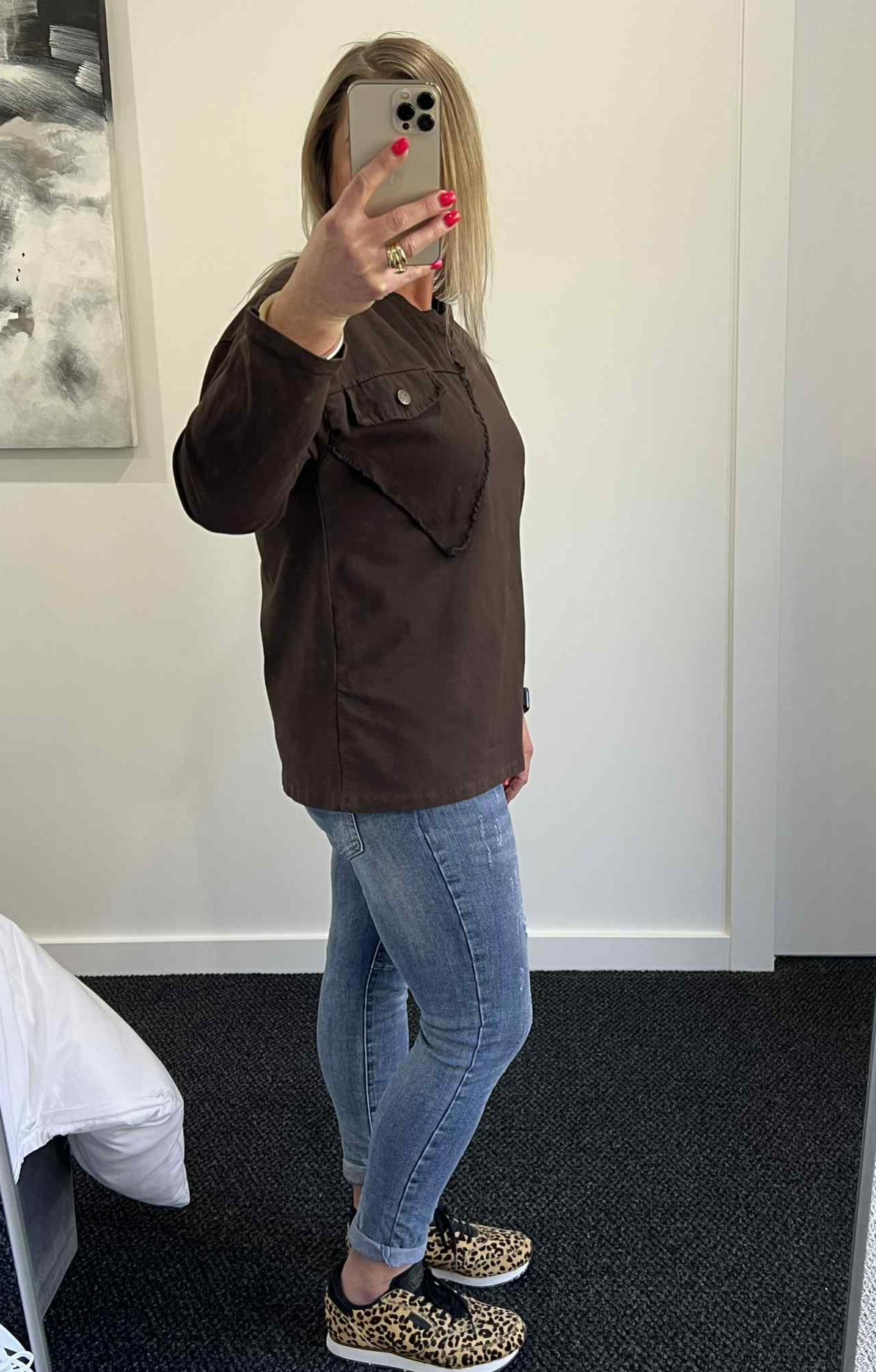Daisy Denim Pocket Top