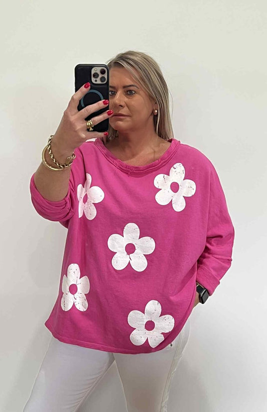 Daisy Sweat - Hot Pink