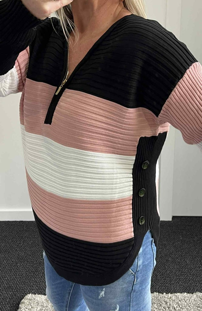 Kelly Zip Neck Knit
