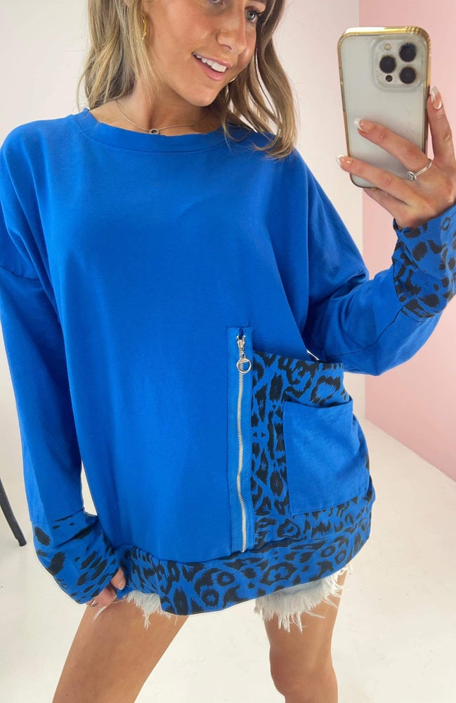 Leopard Banded Top