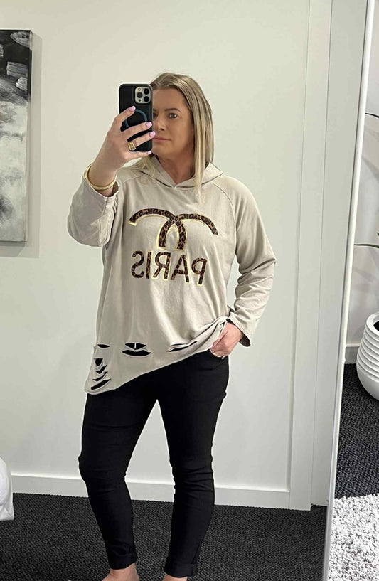 Paris Cutout Hoodie