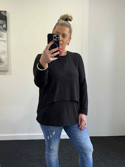 Remy Layered Top - Black