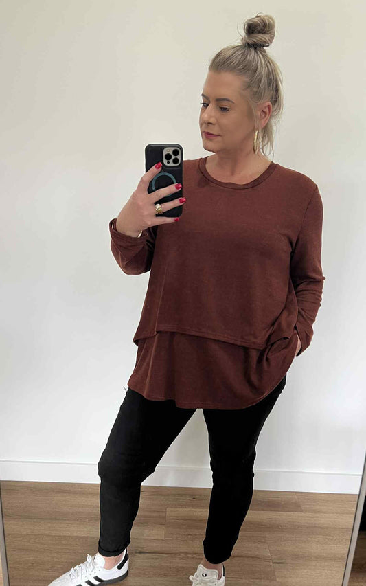 Remy Layered Top - Rust