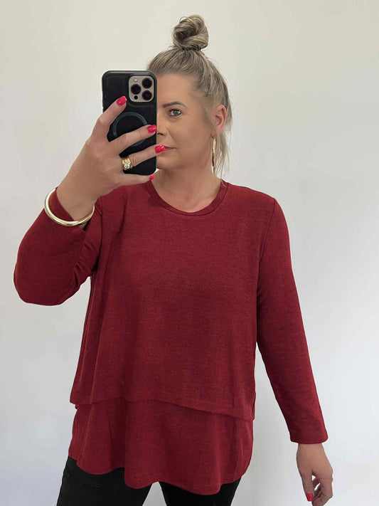 Remy Layered Top - Red