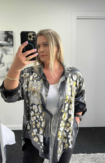 Shimmer Leopard Splash Shirt