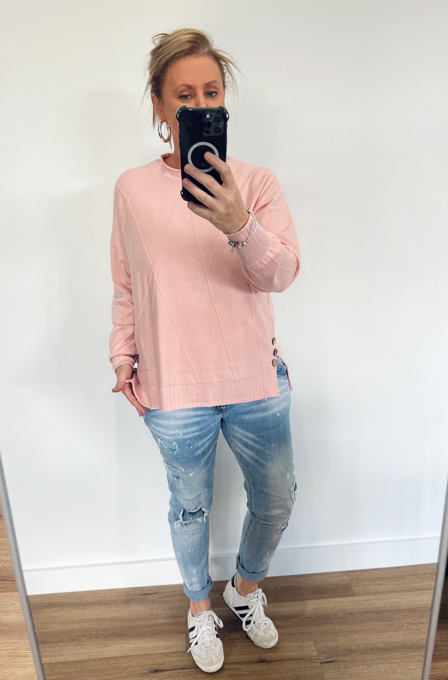 Penny Side Button Knit