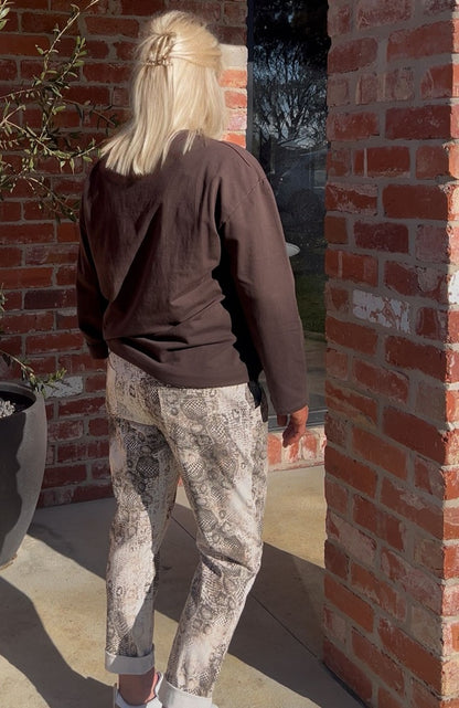 Betsy Belted Snake Pant