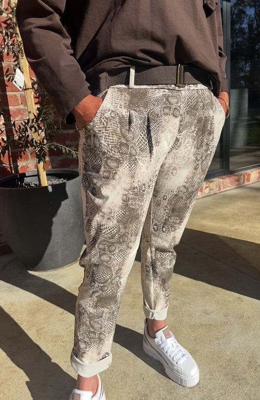 Betsy Belted Snake Pant