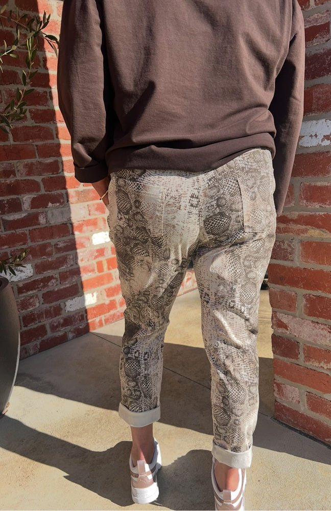 Betsy Belted Snake Pant