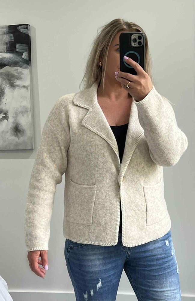 Stevie Blanket Stitch Knit Jacket