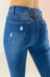 Ella Ripped Jeans - Blue Denim