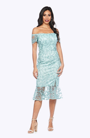 Tiffany Lace Off Shoulder Dress